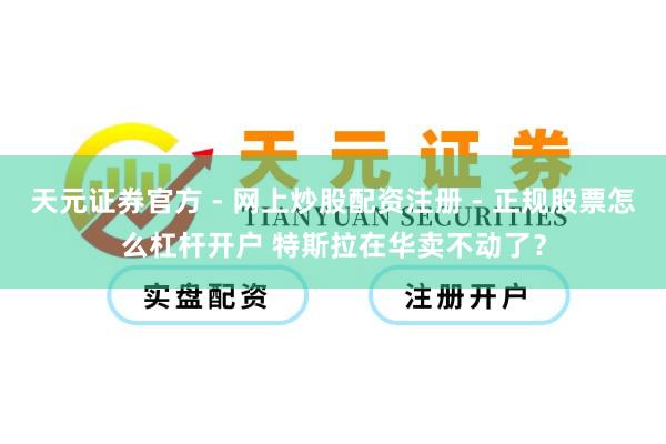 天元证券官方 - 网上炒股配资注册 - 正规股票怎么杠杆开户 特斯拉在华卖不动了？